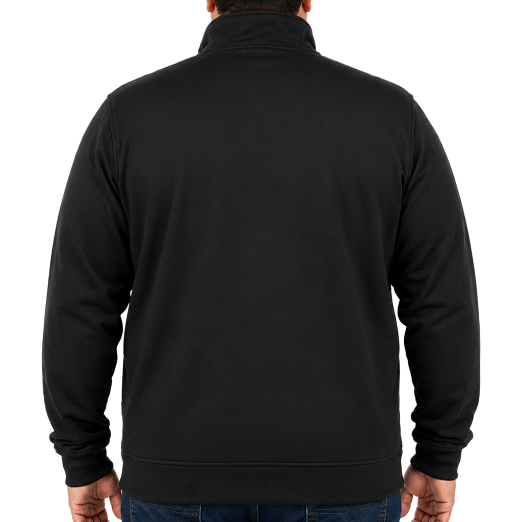 Men's Cutter & Buck Recycled Full-Zip Jacket - Tall, Black Back View