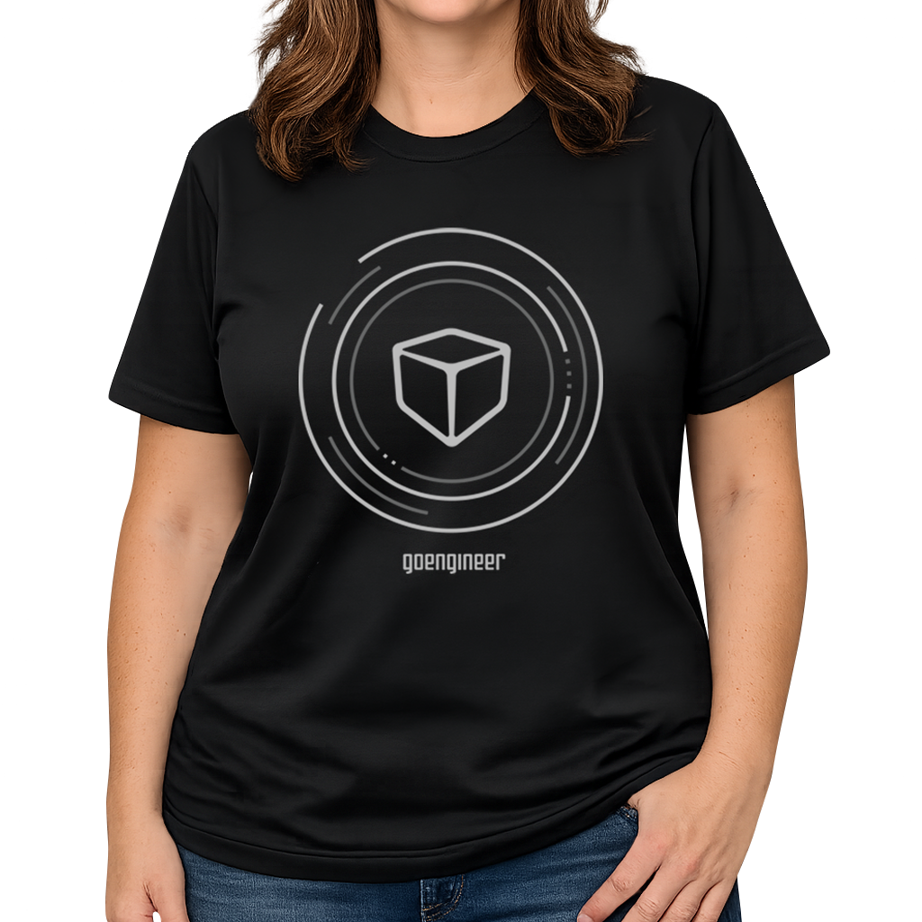 Unisex T-Shirt on Woman - Nexus (Grayscale)