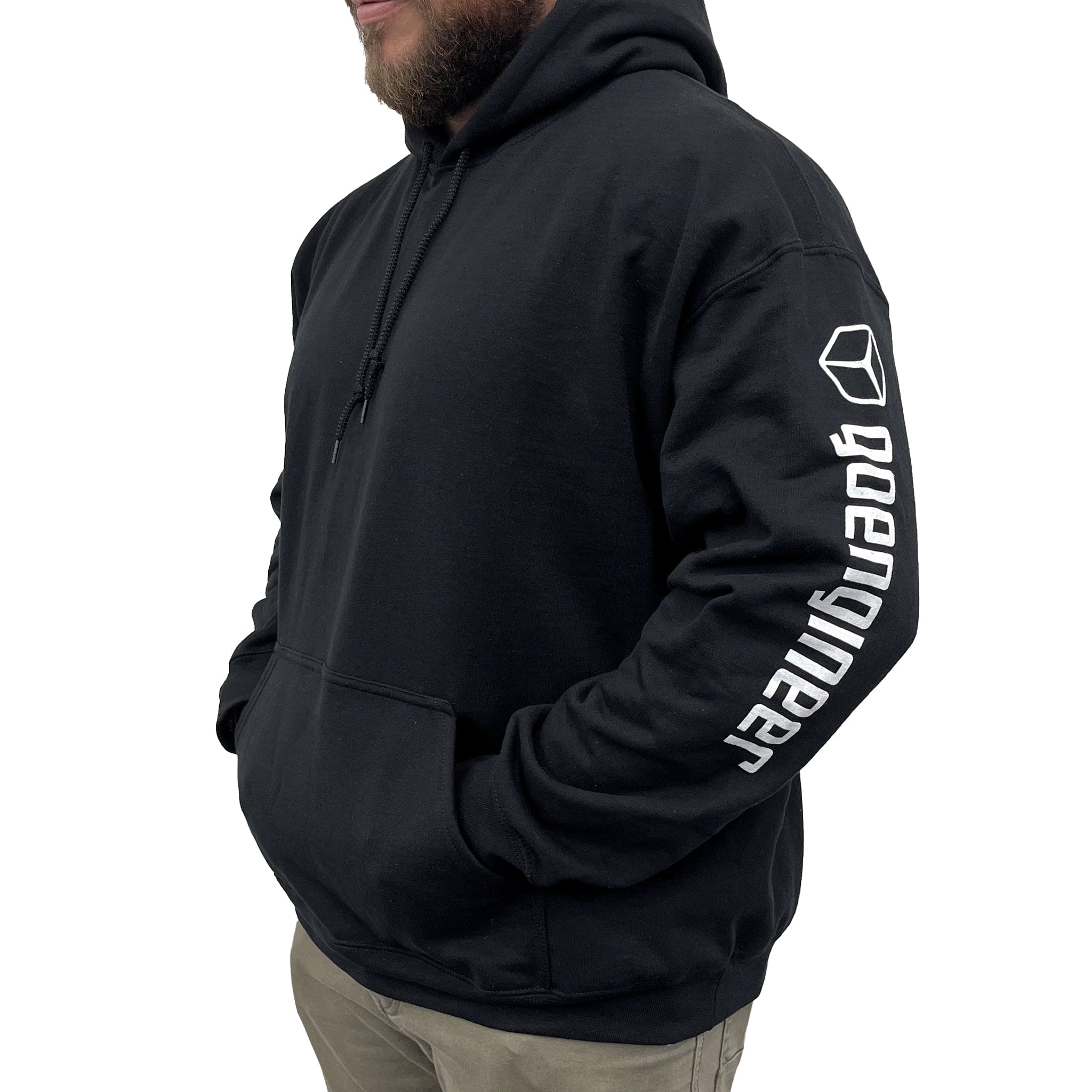 Hoodie - Black, White