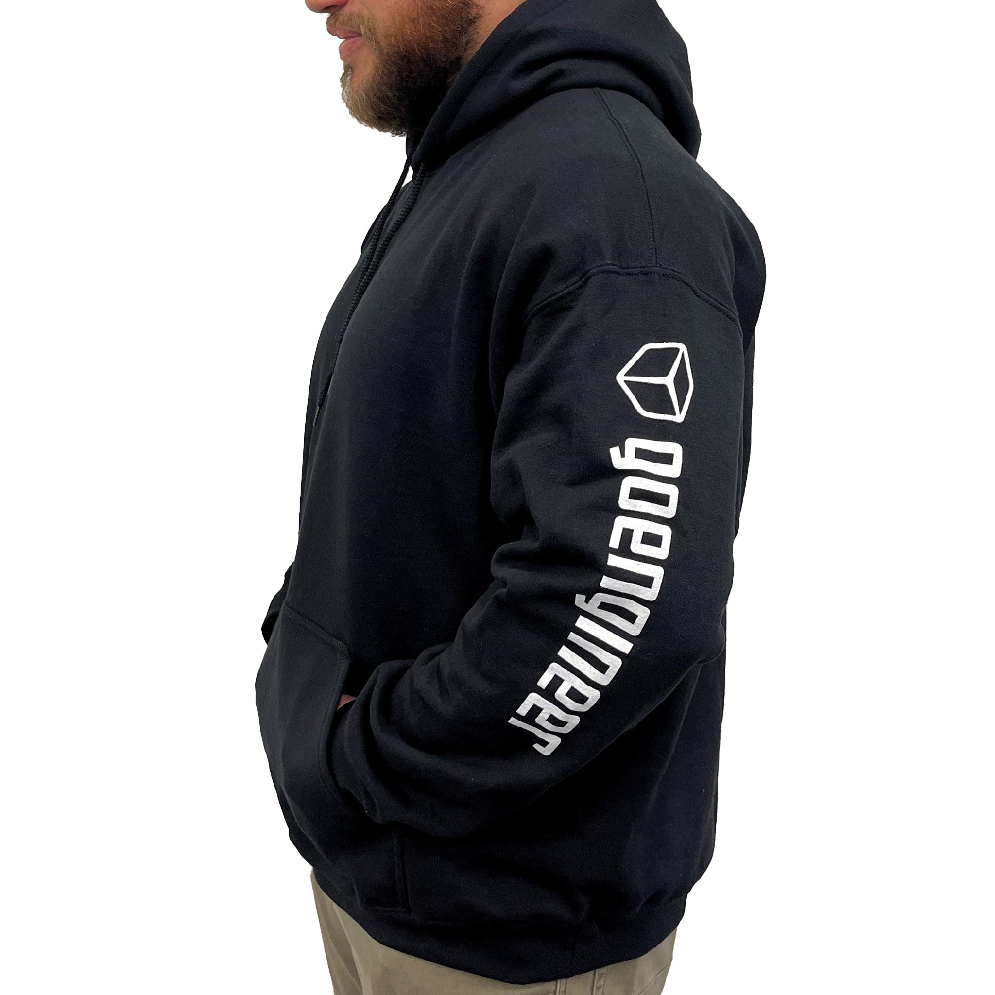 Hoodie - Black, White