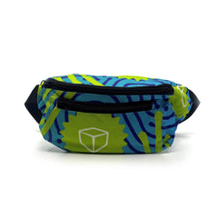 Sac banane à deux fermetures éclair - Vert/Bleu