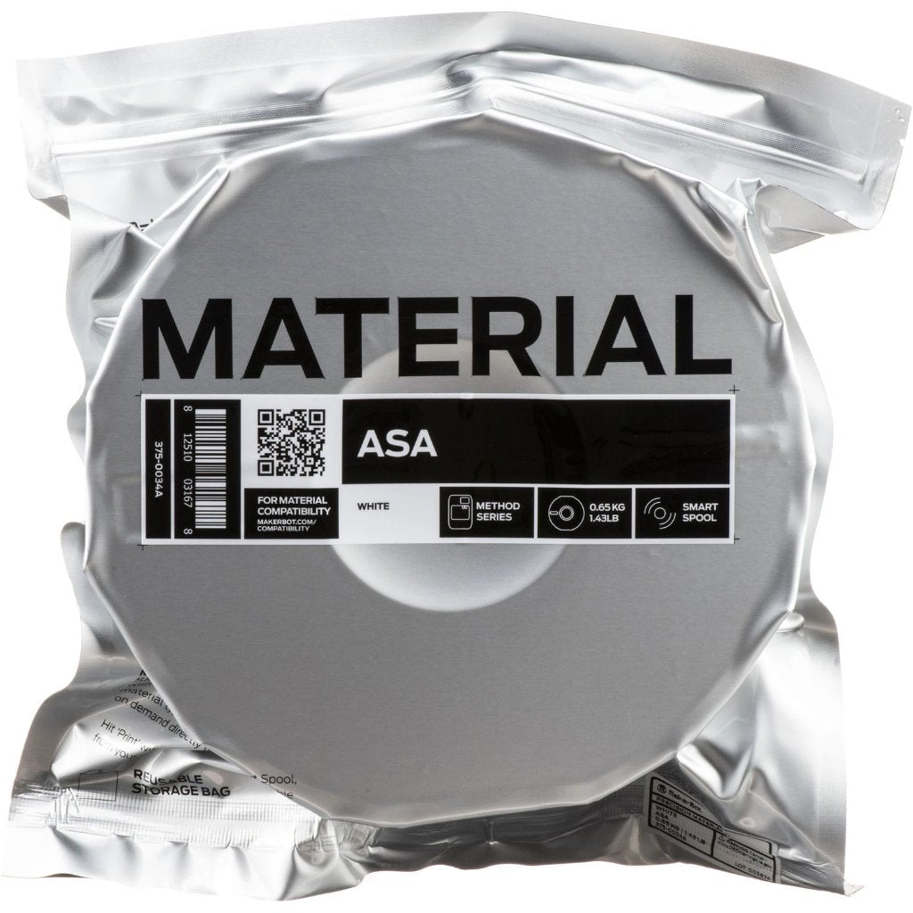 MakerBot METHOD X ASA Filament (.65kg, 1.43lb) - White