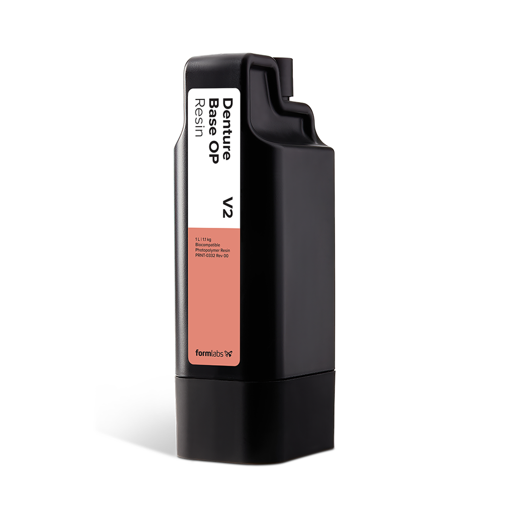 Formlabs Denture Base OP Resin V2 - 1L for Form 4B and Form 4BL SLA 3D Printers