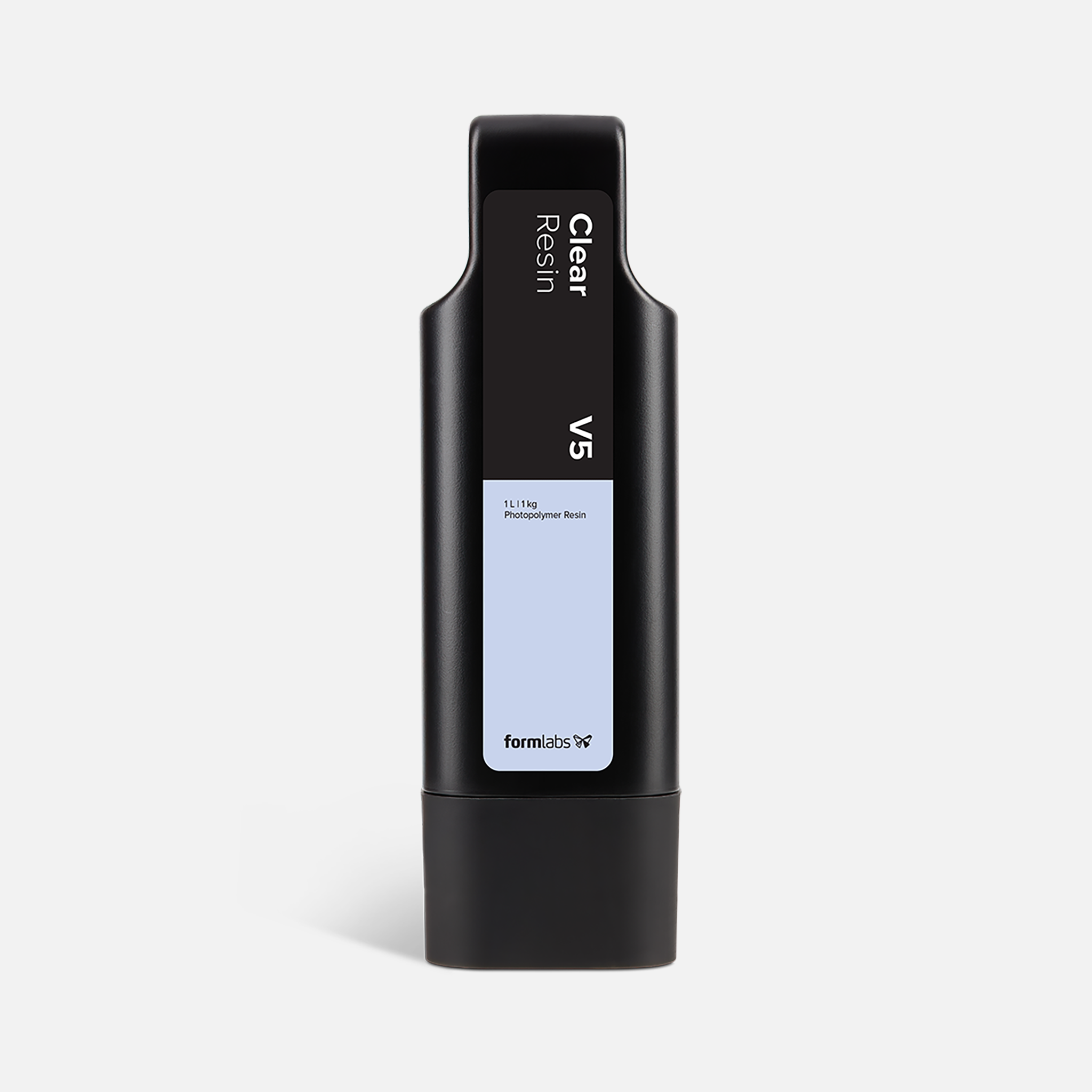Formlabs Clear Resin V5 - 1L for Form 4 SLA 3D Printers - Front View