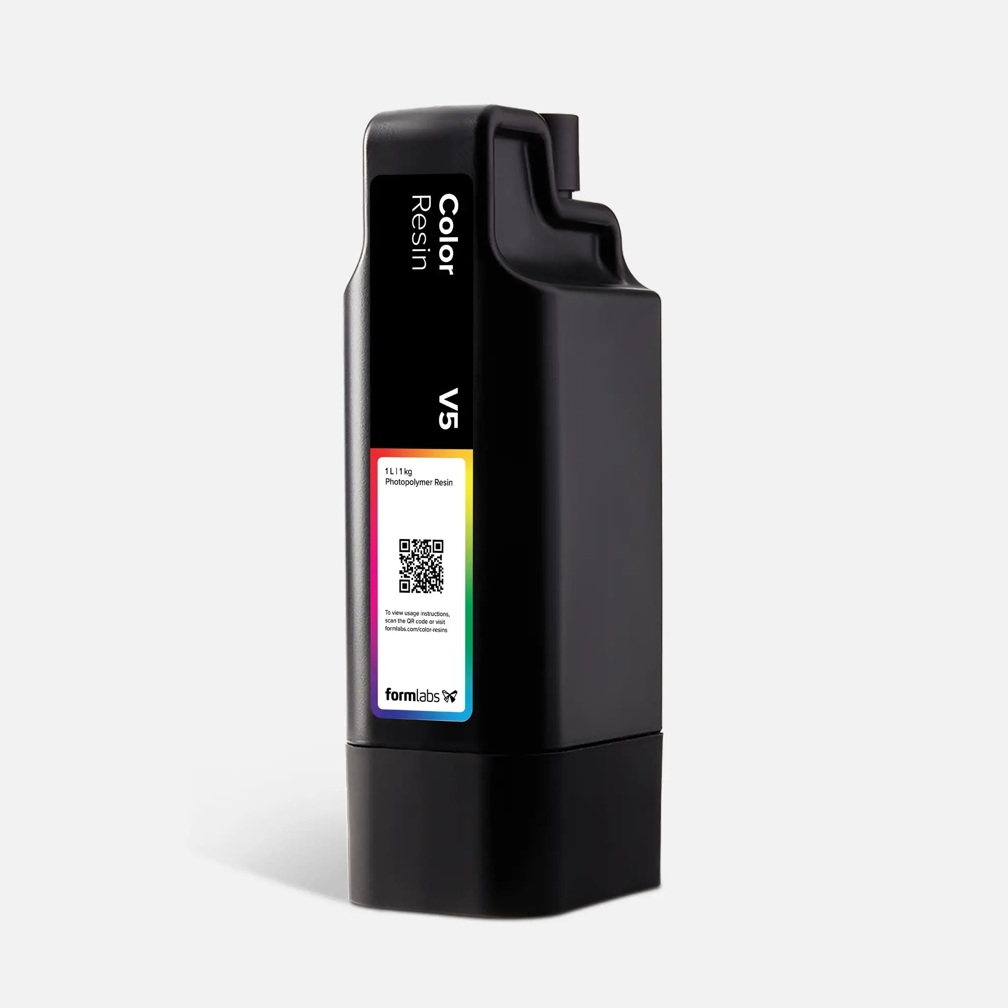 Formlabs Color Resin V5 - 1L for Form 4 3D Printers - Angled View