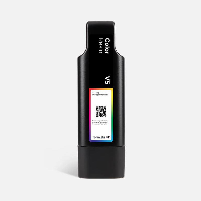Formlabs Color Resin V5 - 1L for Form 4 3D Printers - Angled View