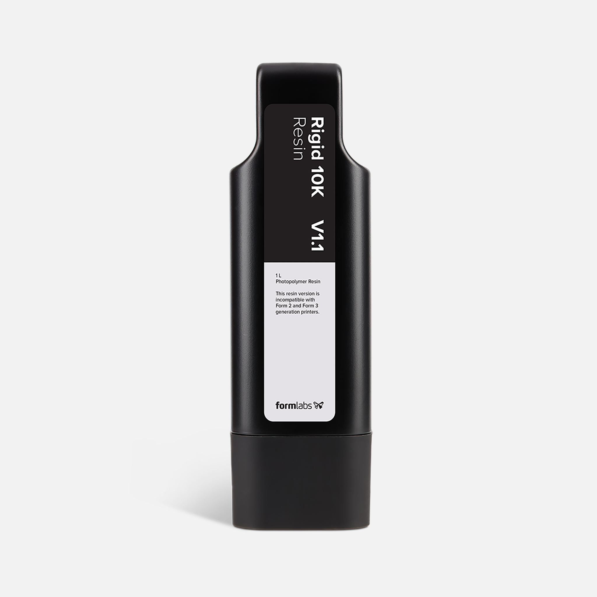 Formlabs Rigid 10K Resin V1.1 - 1L for Form 4 SLA 3D Printers - Front View