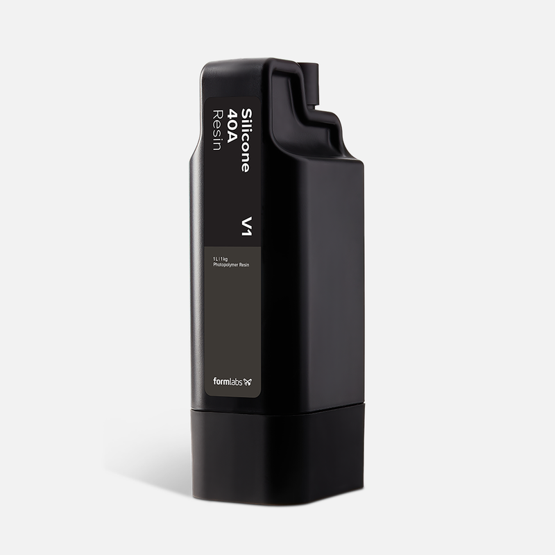 Formlabs Silicone 40A Resin V1 - 1L for Form 4 SLA 3D Printers - Angled View