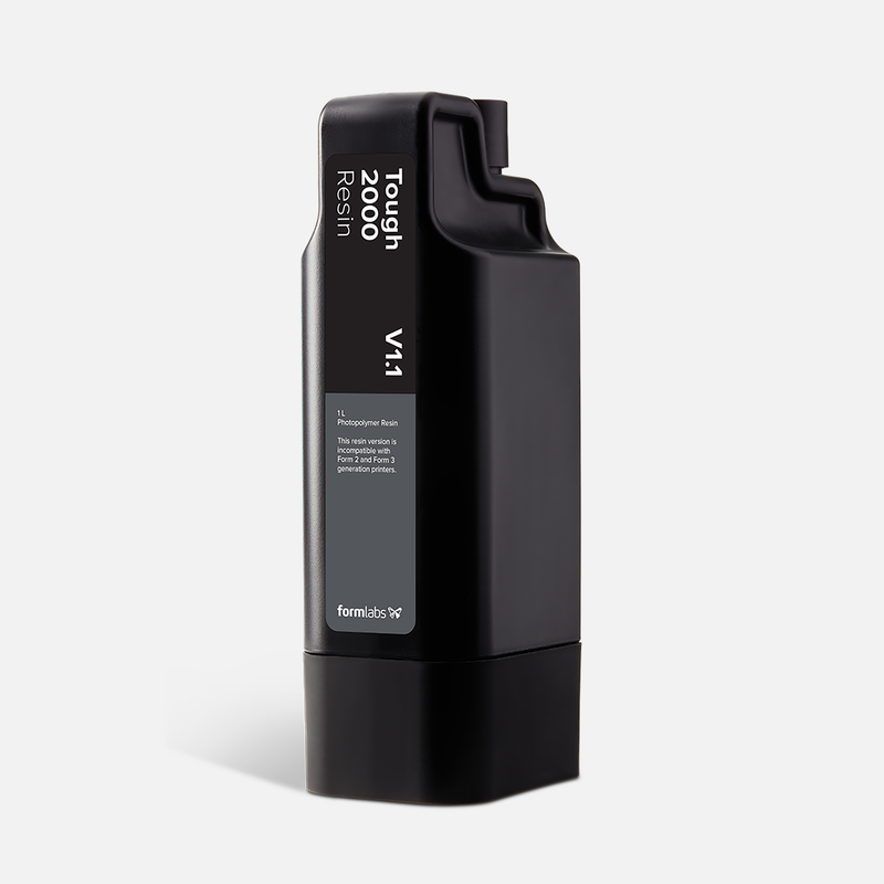 Formlabs Tough 2000 Resin V1.1 - 1L for Form 4 SLA 3D Printers - Angled View