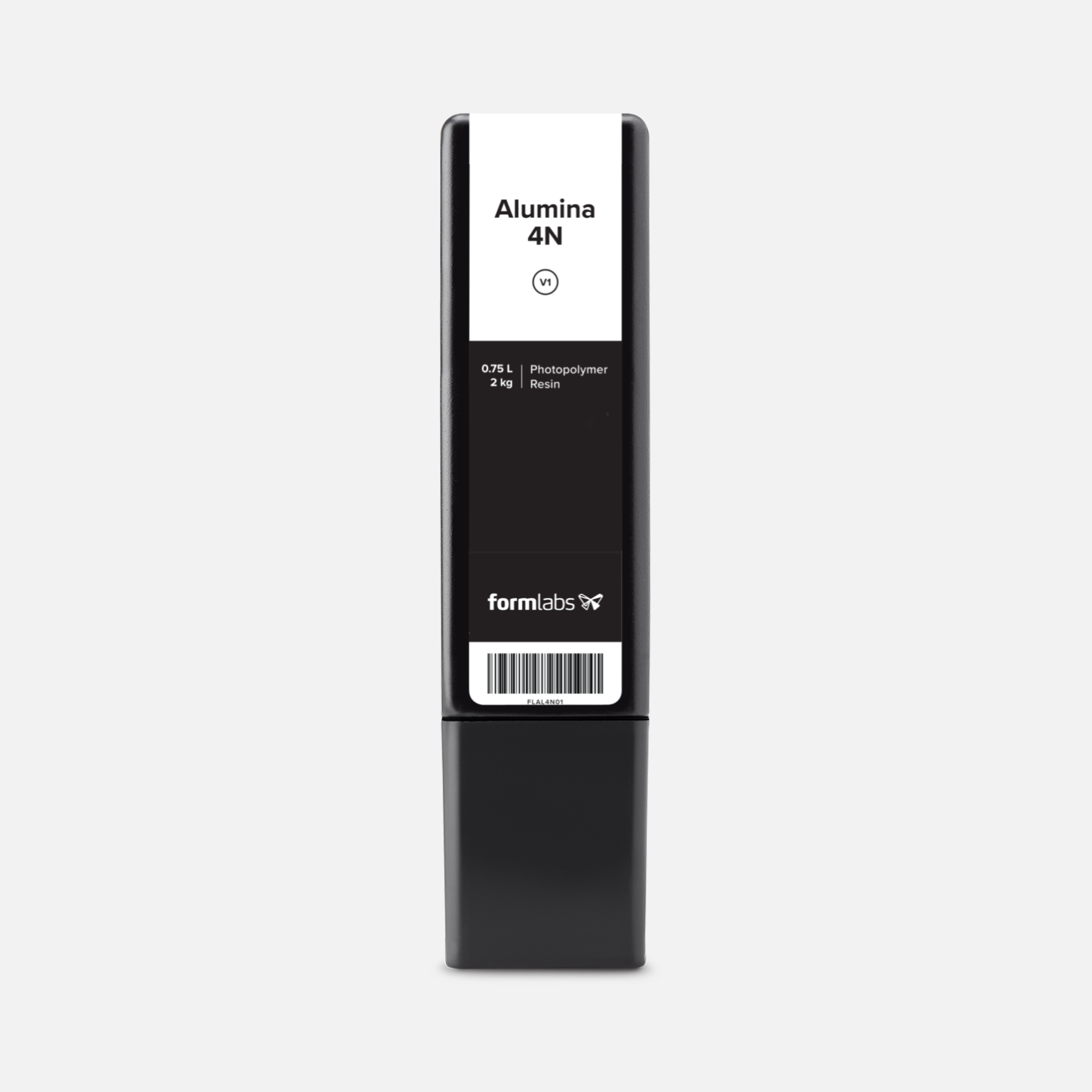 Formlabs™ Alumina 4N Resin V1 - 0.75L for Form 3 SLA 3D Printers - Front View