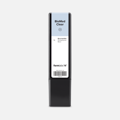Formlabs BioMed Clear Resin V1 - 1L for Form 4 SLA 3D Printers - Angled View