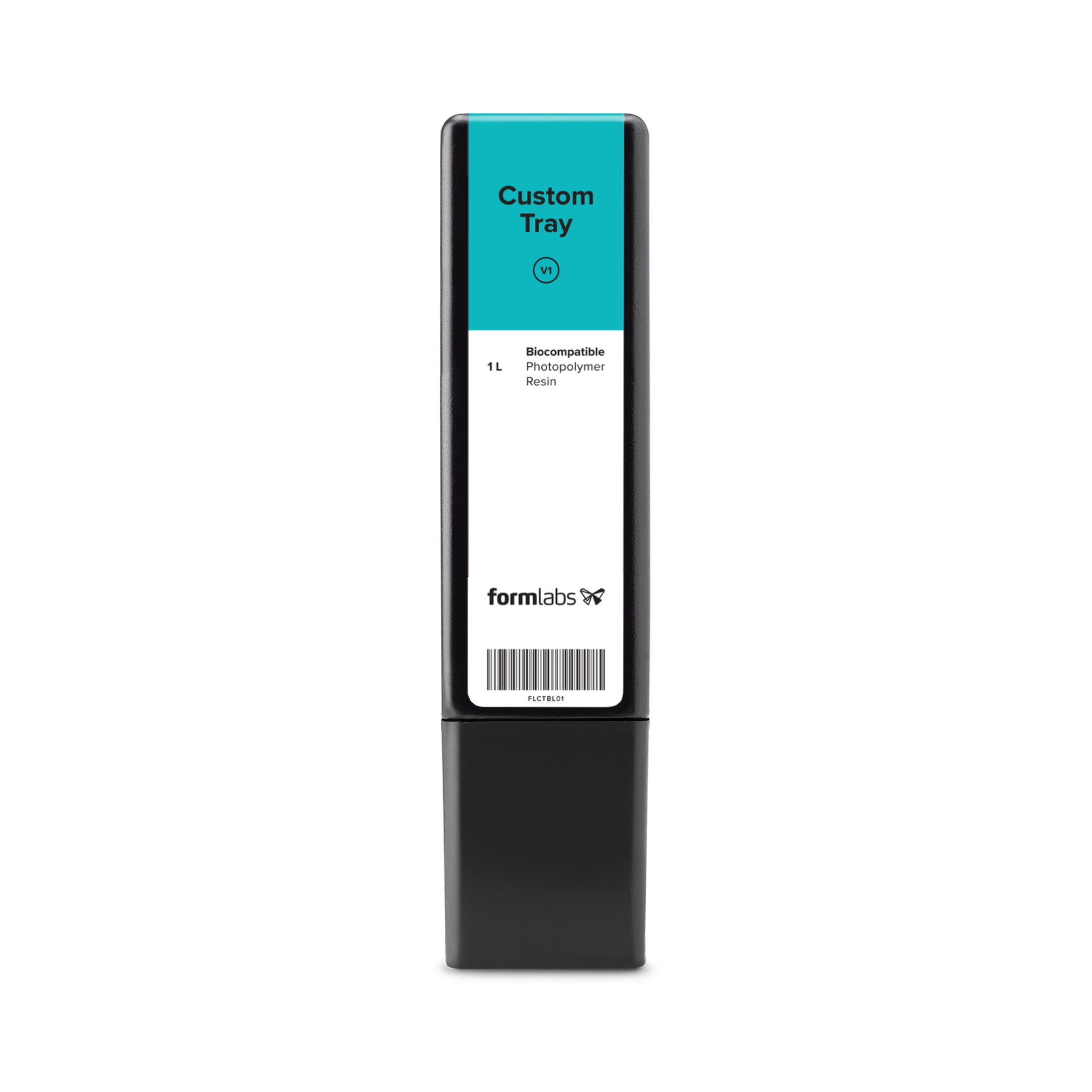 Formlabs Custom Tray Resin V1 - 1 L for Form 2, Form 3B+ SLA 3D Printers - Front View