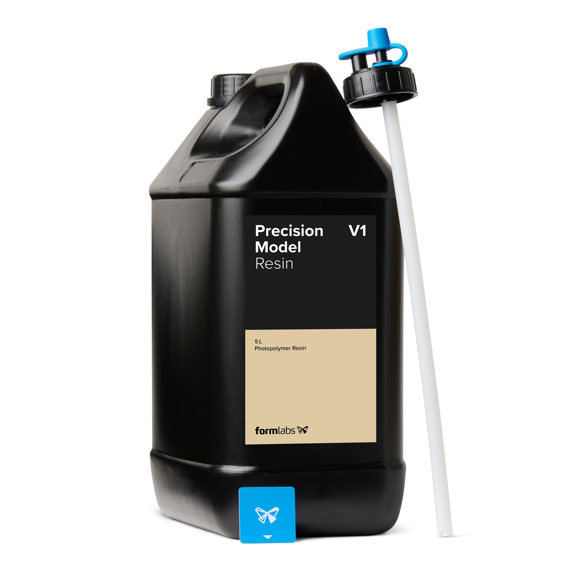 Formlabs Precision Model Resin V1 - 5L for Form 4B SLA 3D Printers - Angled View