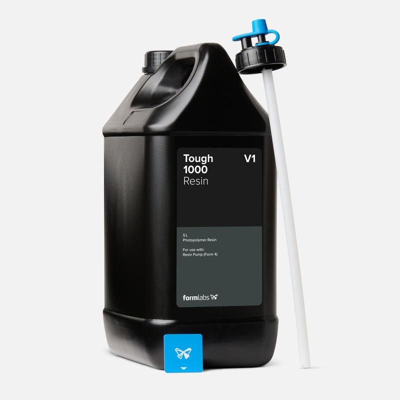 Formlabs® Tough 1000 Resin V1 1L for Form 4 3D Printers - Angled View