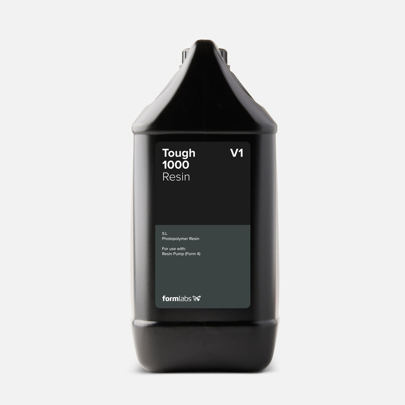 Formlabs® Tough 1000 Resin V1 1L for Form 4 3D Printers - Angled View