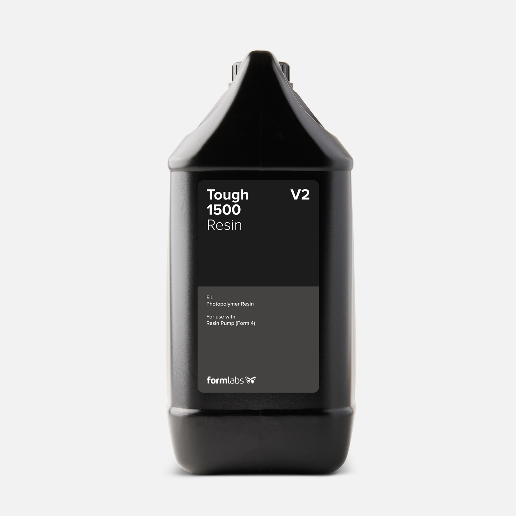 Formlabs Tough 1500 Resin V2 - 5 L for Form 4 SLA 3D Printers - Front View