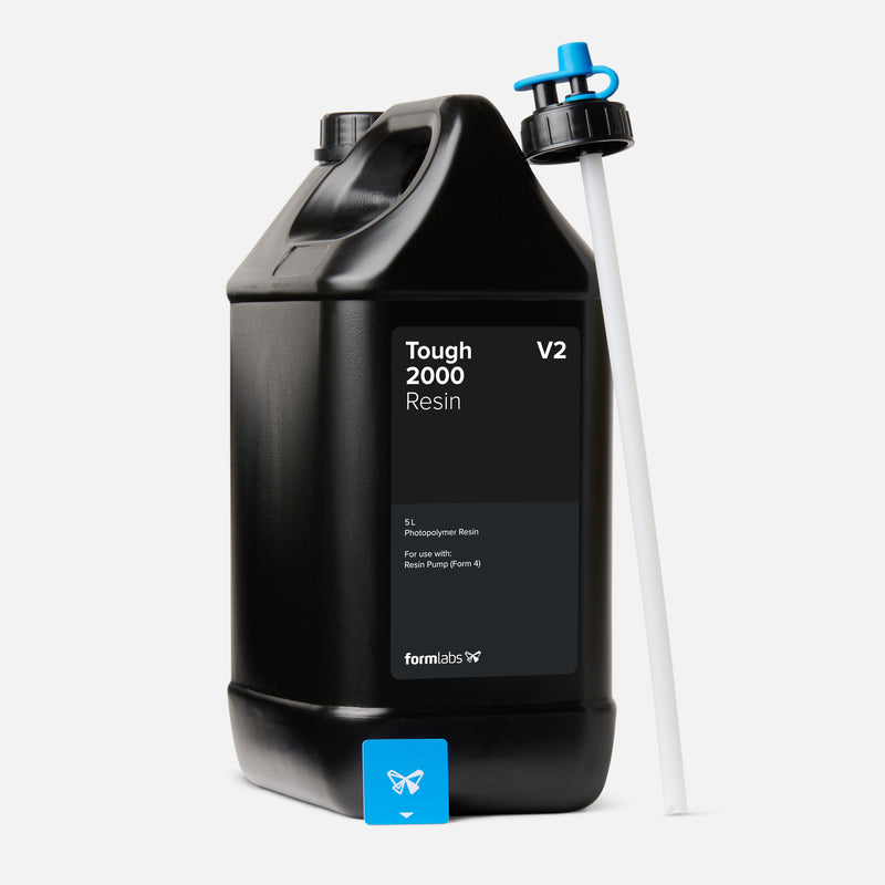 Formlabs Tough 2000 Resin V2 - 1L for Form 4 SLA 3D Printers - Angled View
