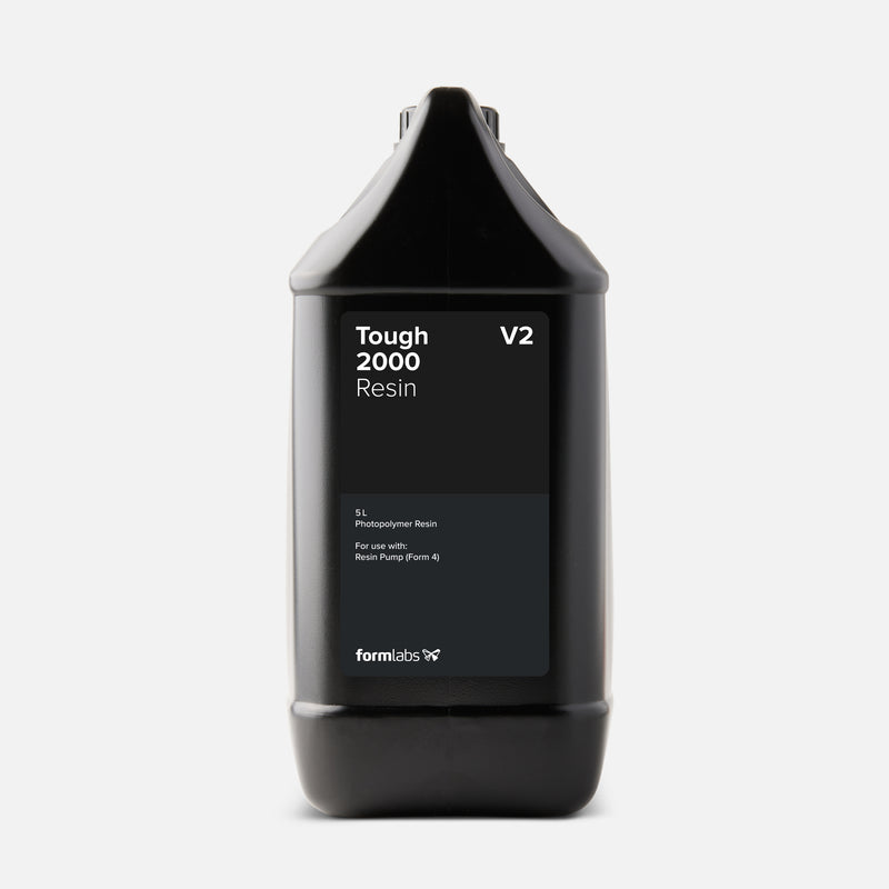 Formlabs Tough 2000 Resin V2 - 1L for Form 4 SLA 3D Printers - Angled View