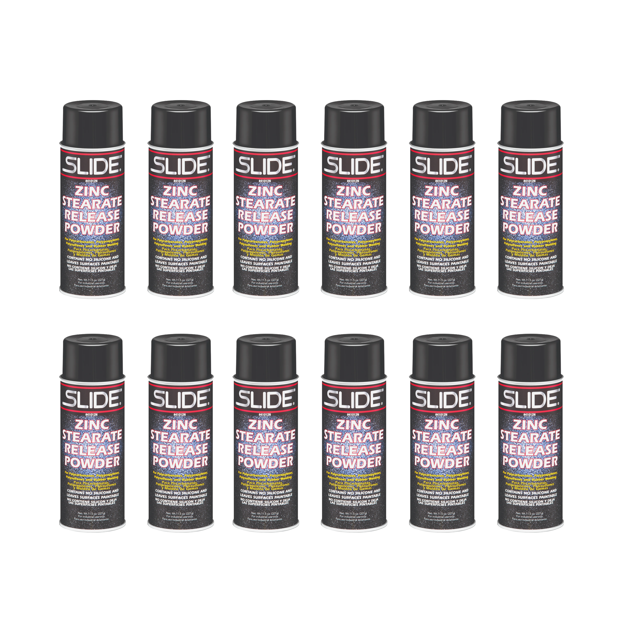 Slide Mold Release Powder - Zinc Stearate Aerosol (12-Pack)