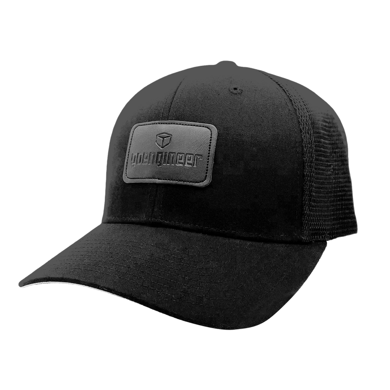 GoEngineer Trucker Hat - Black with Brown Patch