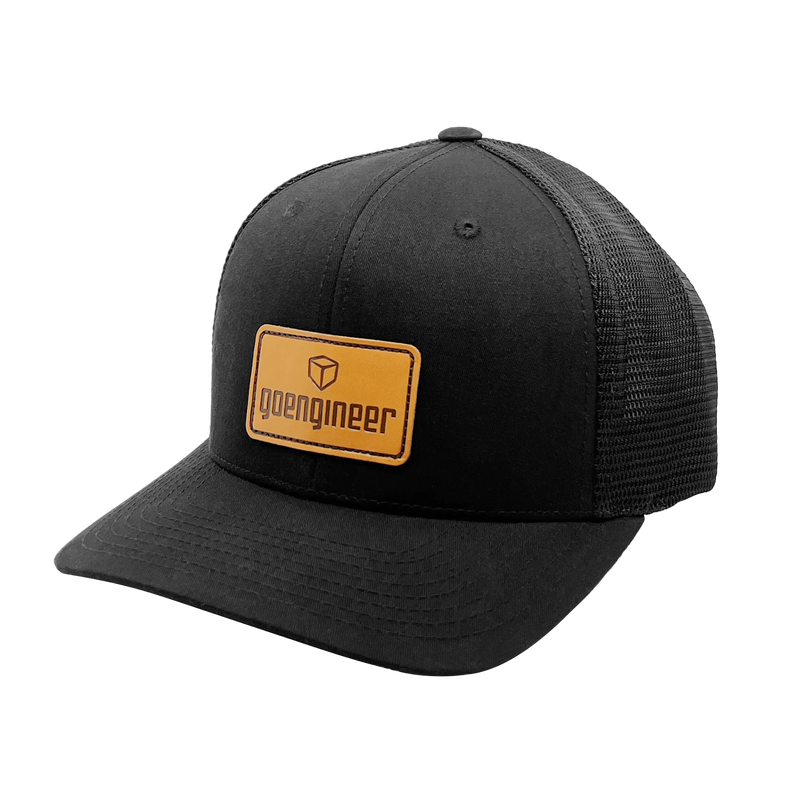 GoEngineer Trucker Hat - Black with Brown Patch