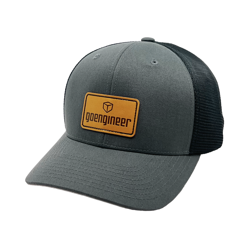GoEngineer Trucker Hat - Black with Brown Patch