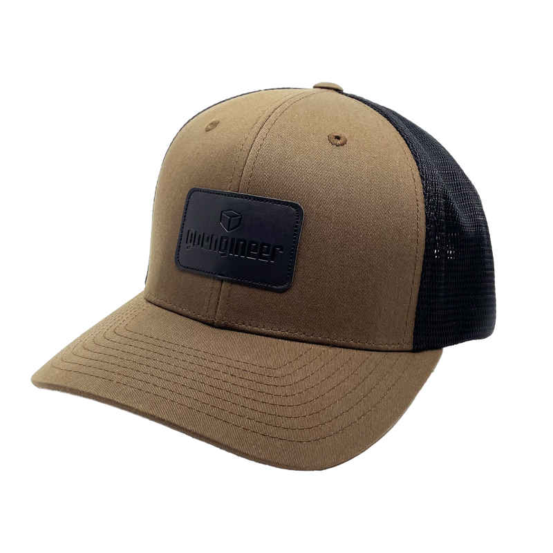 GoEngineer Trucker Hat - Black with Brown Patch