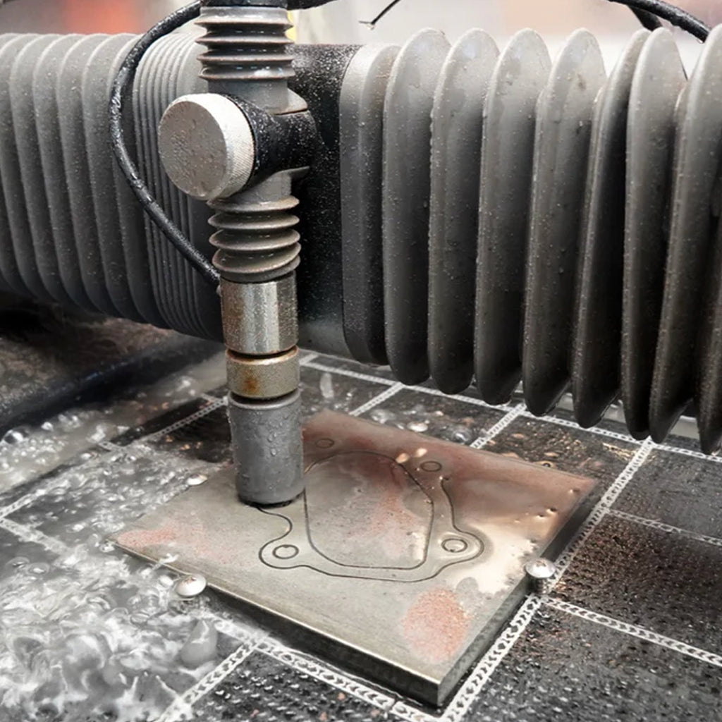 WAZER Pro WaterJet CMS Machine Cutting Metal