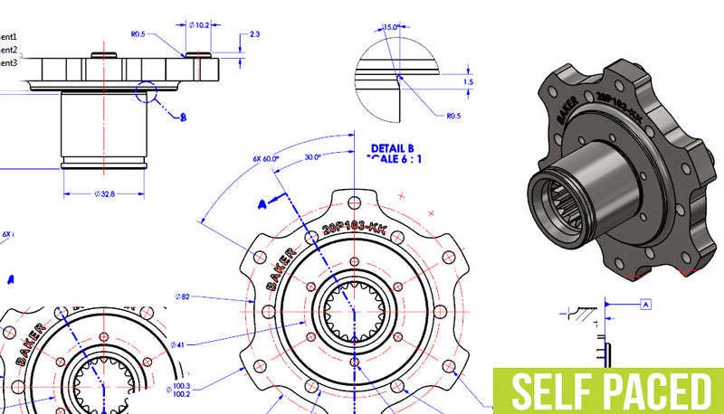 SOLIDWORKS Drawings - Self Paced Training (supported)